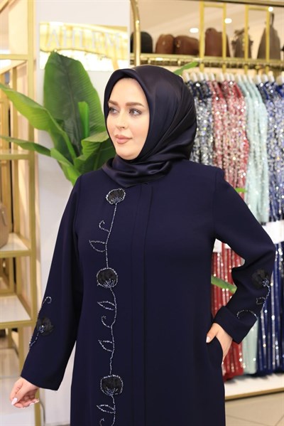 5524 CODE SLEEVE STONE DETAILED ABAYA