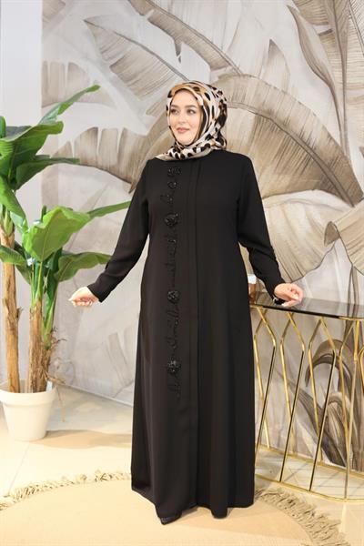 5524 CODE SLEEVE STONE DETAILED ABAYA