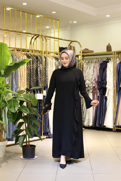 5527 كود فستان متموج من جانب واحد