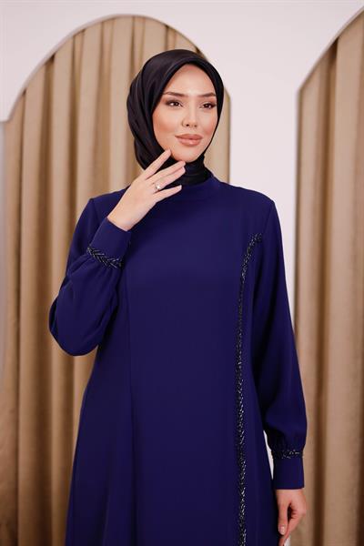 5529 كود 5529 فستان بشق مخفي