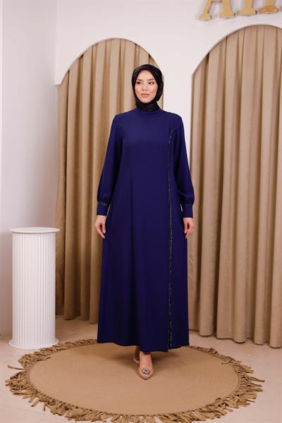 5529 كود 5529 فستان بشق مخفي