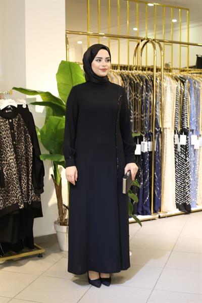 5529 كود 5529 فستان بشق مخفي