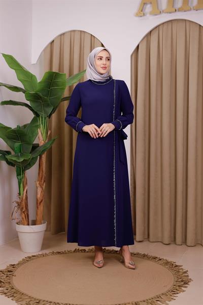 5530 CODE CRYSTAL STONE STRIP DRESS