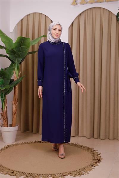 5530 CODE CRYSTAL STONE STRIP DRESS