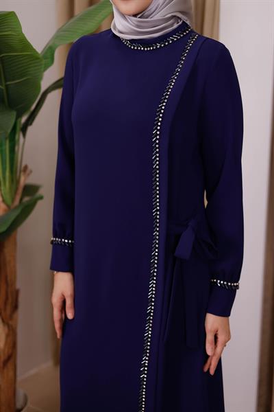 5530 CODE CRYSTAL STONE STRIP DRESS