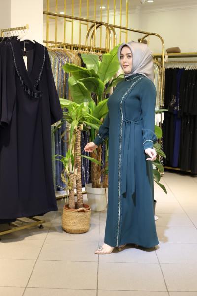 5530 كود 5530 فستان من حجر الكريستال المخطط بالكريستال