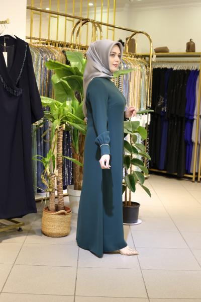 5530 كود 5530 فستان من حجر الكريستال المخطط بالكريستال