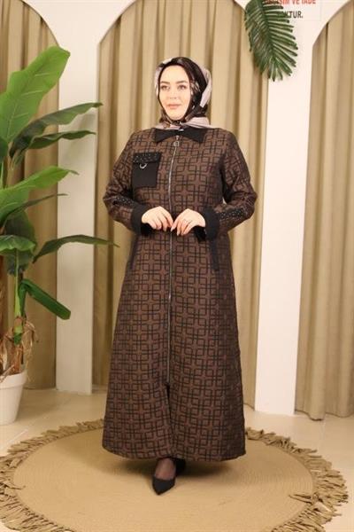 5583 KOD KENDİNDEN DESENLİ KAPİTONE MONT