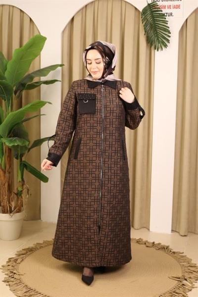 5583 KOD KENDİNDEN DESENLİ KAPİTONE MONT