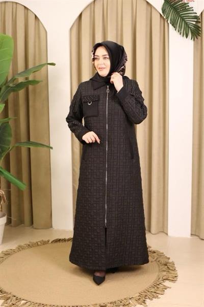 5583 KOD KENDİNDEN DESENLİ KAPİTONE MONT