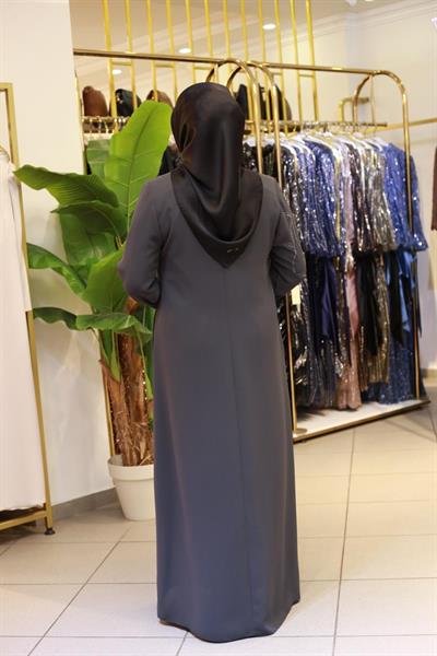 5601 CODE PEARL ABAYA WITH STONES
