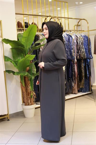 5601 CODE PEARL ABAYA WITH STONES