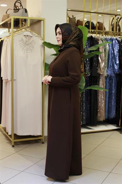 5601 CODE PEARL ABAYA WITH STONES