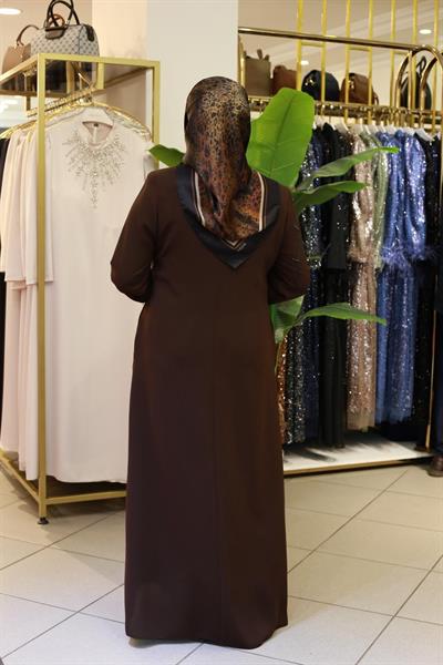 5601 CODE PEARL ABAYA WITH STONES