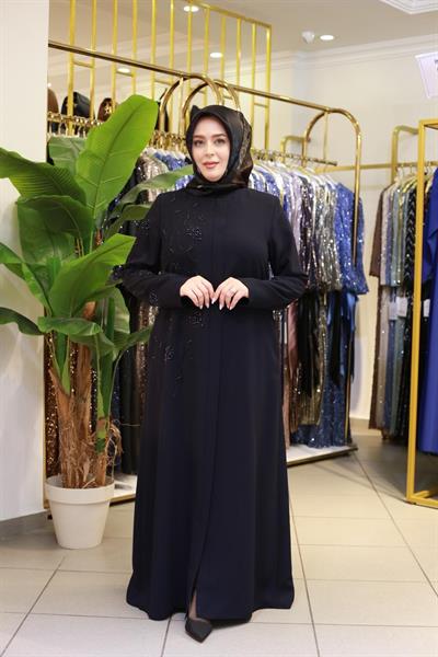 5601 CODE PEARL ABAYA WITH STONES