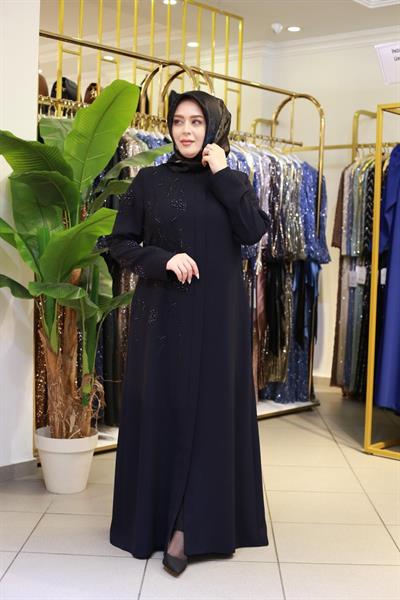 5601 CODE PEARL ABAYA WITH STONES