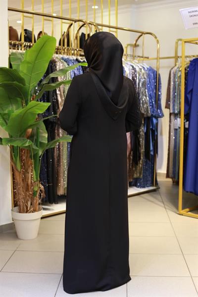 5601 CODE PEARL ABAYA WITH STONES