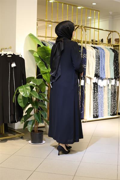 5602 CODE JACKET COLLAR STONE ABAYA