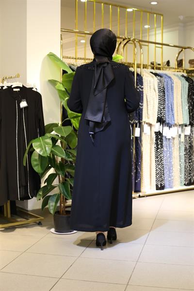 5602 CODE JACKET COLLAR STONE ABAYA