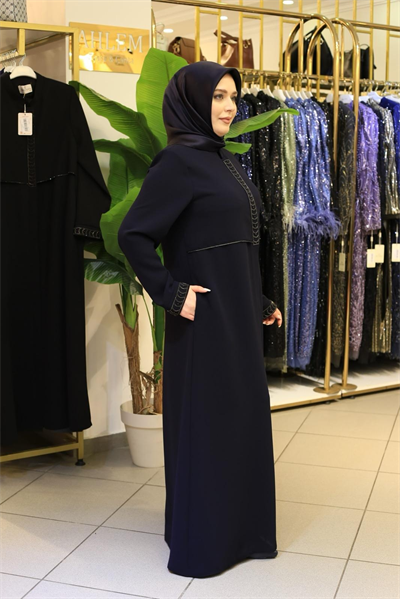 5604 KOD RÜZGARLIĞİ DETAYLI FERACE LACİVERT