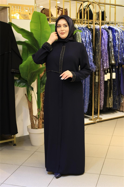 5604 KOD RÜZGARLIĞİ DETAYLI FERACE LACİVERT