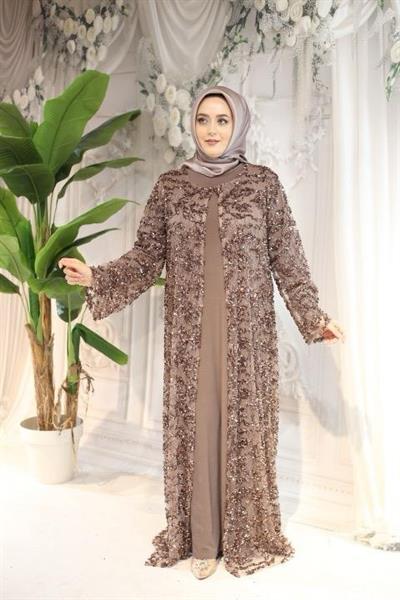 КОСТЮМ АБАЙЯ С УЗОРОМ ИЗ ПАЙЕТОК С КОДОМ 563