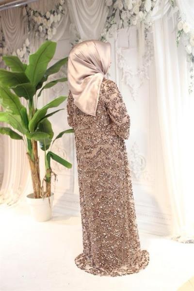 КОСТЮМ АБАЙЯ С УЗОРОМ ИЗ ПАЙЕТОК С КОДОМ 563