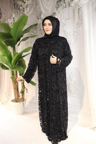 КОСТЮМ АБАЙЯ С УЗОРОМ ИЗ ПАЙЕТОК С КОДОМ 563