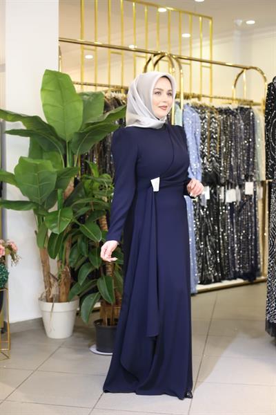 5701 CODE FRONT DRAPED DRESS