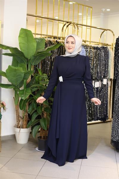 5701 CODE FRONT DRAPED DRESS