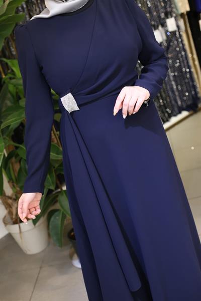 5701 CODE FRONT DRAPED DRESS