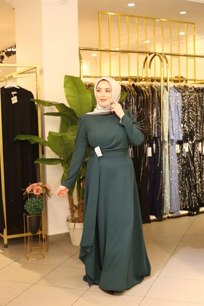 5701 CODE FRONT DRAPED DRESS