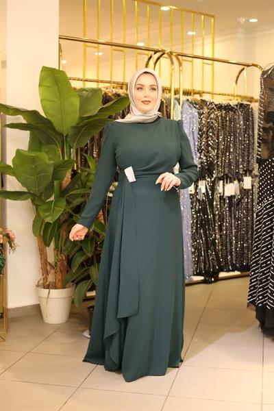 5701 CODE FRONT DRAPED DRESS