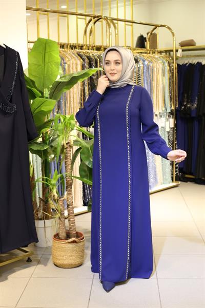 5702 فستان حجري شريطي كود 5702