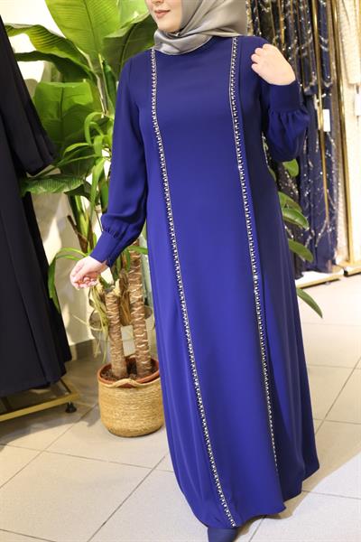 5702 فستان حجري شريطي كود 5702