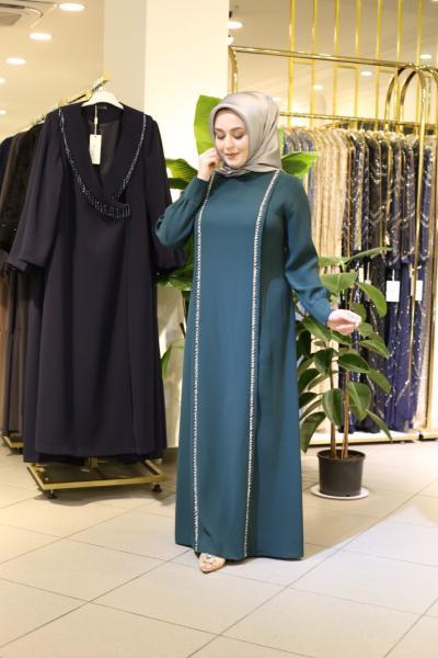 5702 فستان حجري شريطي كود 5702