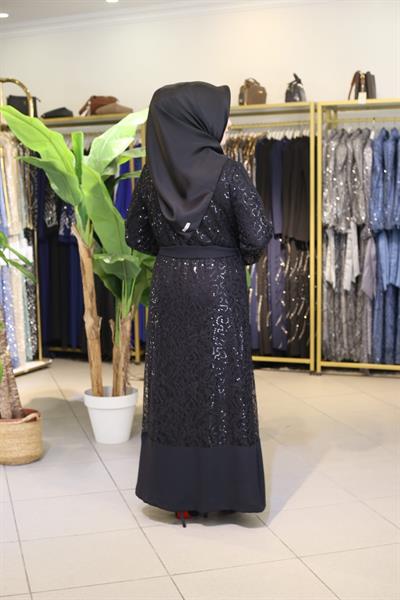 5704 CODE SEQUIN EMBROIDERED ABAYA SUIT