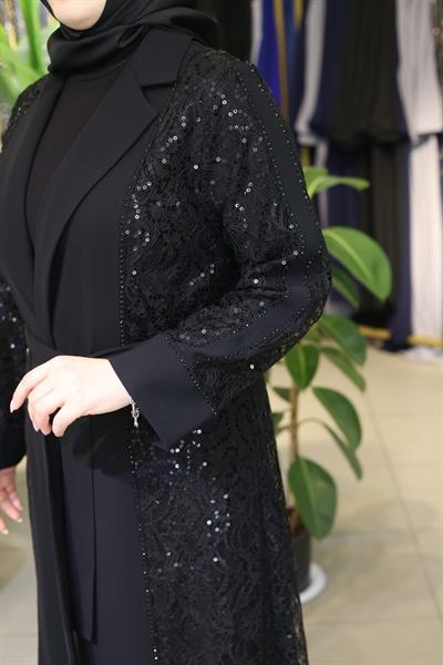 5704 CODE SEQUIN EMBROIDERED ABAYA SUIT