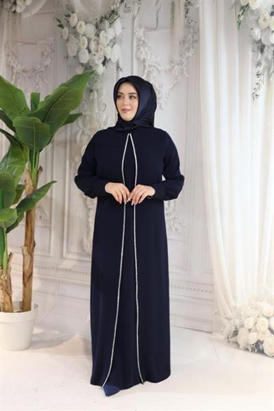 5708 CODE TRIANGLE STRIPED STONE DRESS