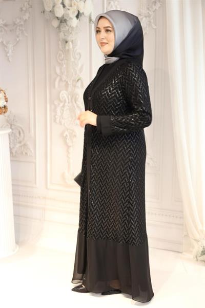 5724 CODE SELF PATTERNED ABAYA SUIT