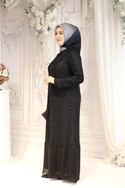 5724 CODE SELF PATTERNED ABAYA SUIT