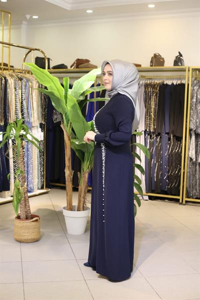 5725 CODE MIT YOLU İNCİ ELBİSE