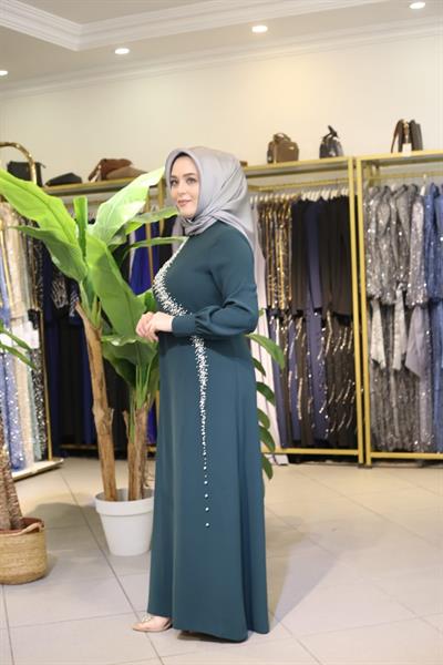 5725 CODE WITH YOLU İNCİ ELBİSE