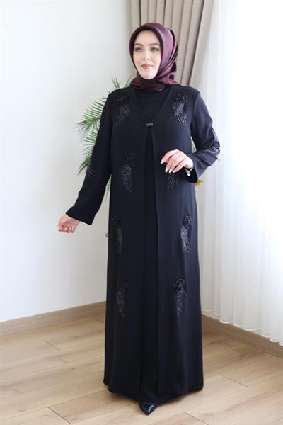 5736 CODE BLUMENBESTICKTES KLEID