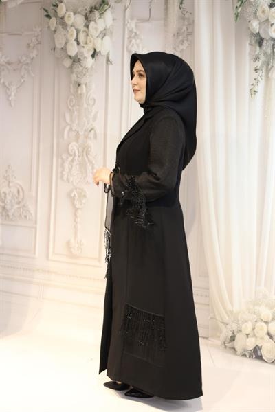 5801 بدلة عباية مفصلة من الأورجانزا كود 5801