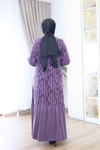 5817 kod kod kendi̇nden desenli̇ kupra elbi̇se