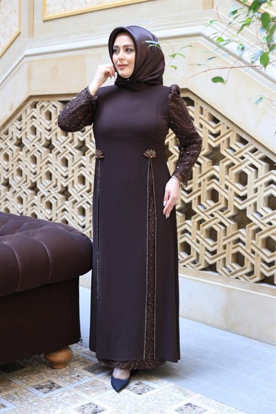 5906 KOD ÇİÇEK YIRTMAÇLI ELBİSE