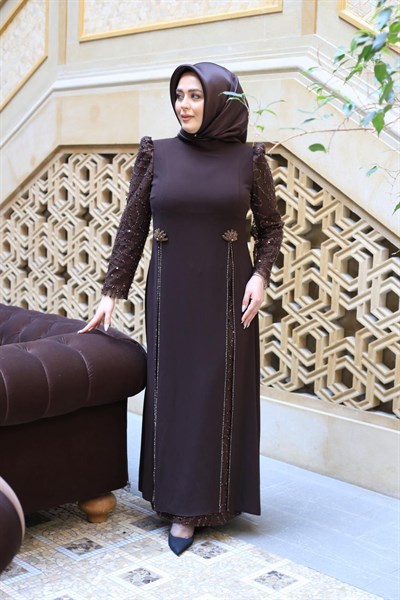 5906 KOD ÇİÇEK YIRTMAÇLI ELBİSE