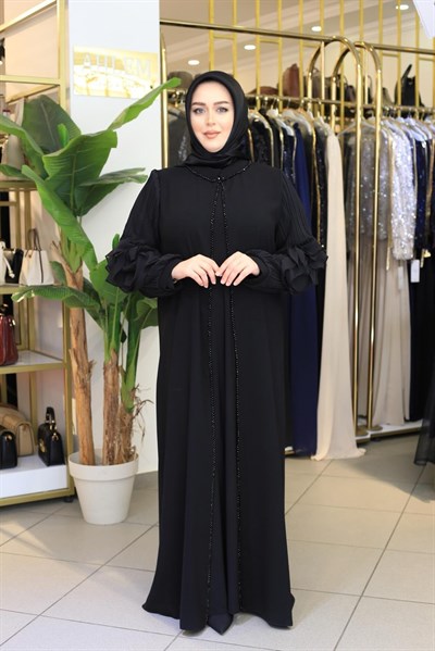 600 KOD KOL DETAYLI ABAYA TAKIM