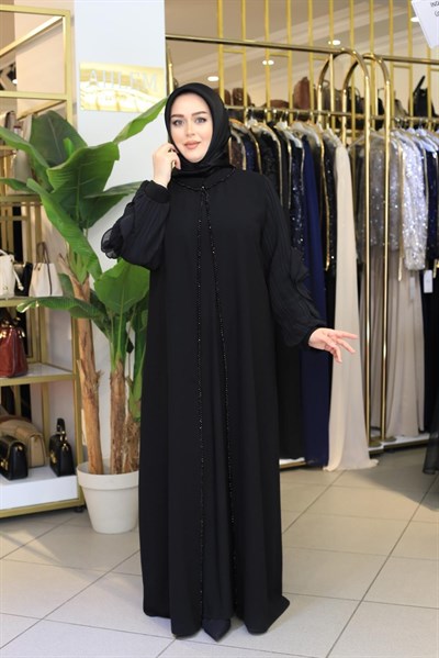 600 KOD KOL DETAYLI ABAYA TAKIM